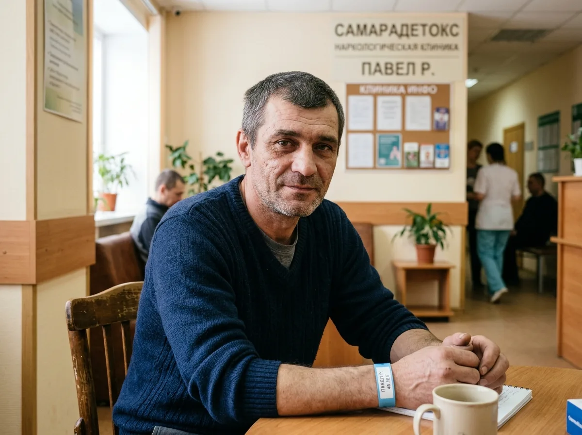 Аватар Павла Р., пациент наркологической клиники СамараДетокс, мужчина около 48 лет